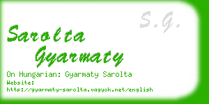 sarolta gyarmaty business card